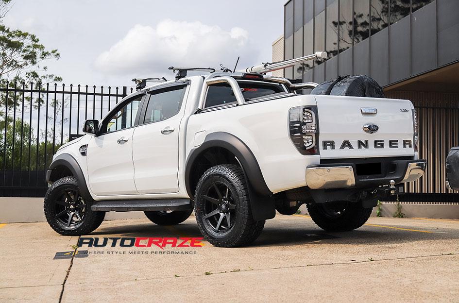 FORD RANGER AVALANCHE MATTE BLACK FRONT MILLED